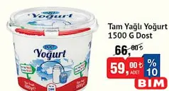 DOST TAM YAĞLI YOĞURT 1500 G